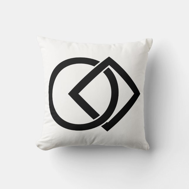 Linked circle and square cushion (Front)