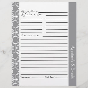 Linked Eternity Rings Recipe Inserts - Grey