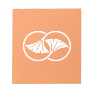 Linked ginkgo leaf circles notepad