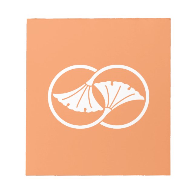 Linked ginkgo leaf circles notepad (Front)