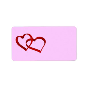 Linked Hearts Address Label