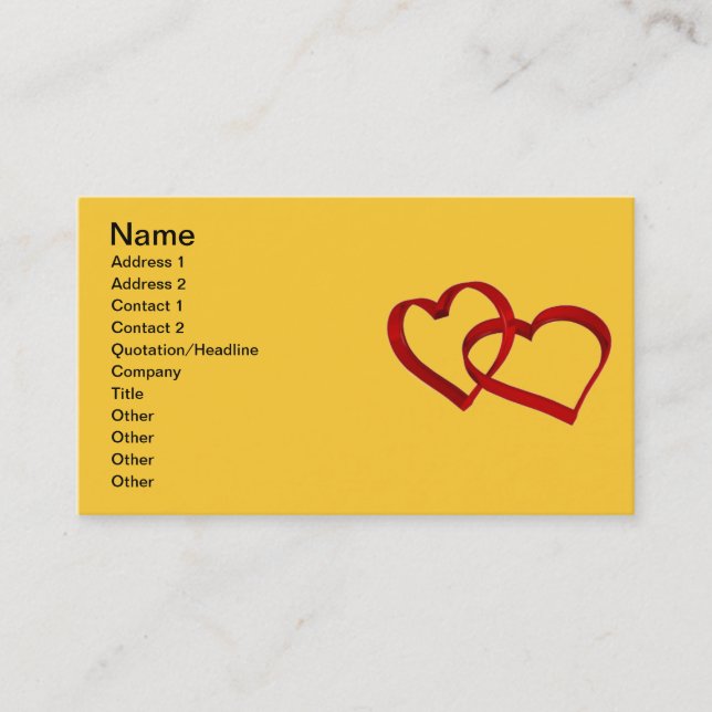 Linked Hearts Business Card (Front)