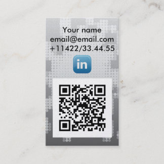 linked in qr-code business card