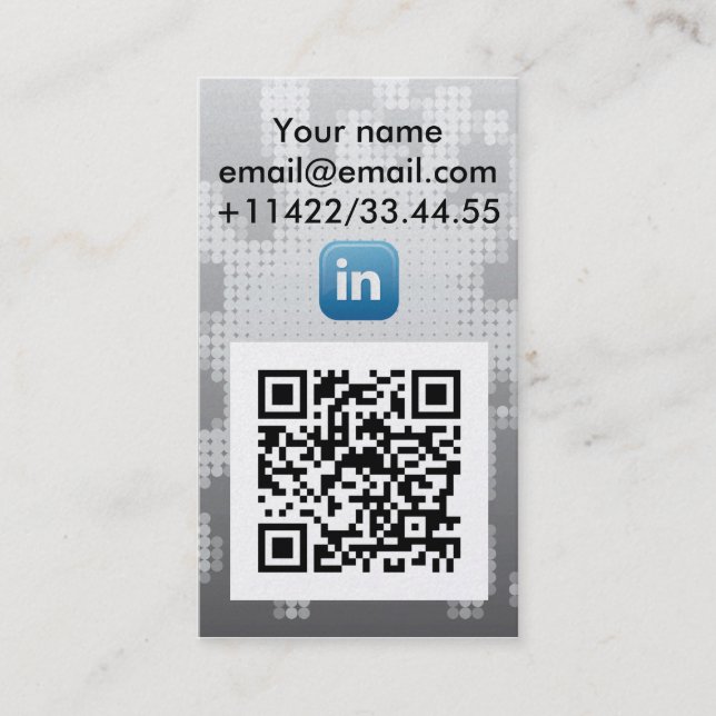 linked in qr-code business card (Front)