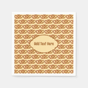 Linked Pretzels Pattern - bakery festival food Napkin
