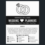 Linked Wedding Rings Design, Wedding Event Planner Flyer<br><div class="desc">Linked Wedding Rings Design,  Wedding Event Planner Advertising Flyer by The Business Card Store.</div>