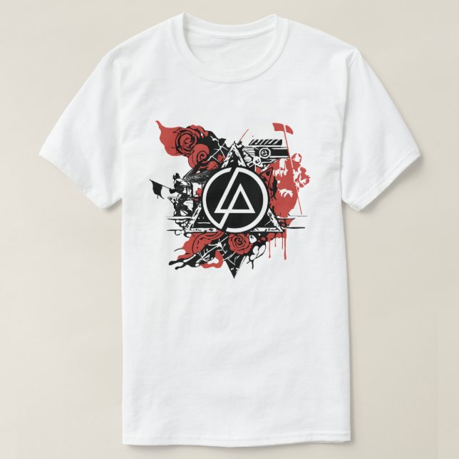 Linkin Park Anarchy Rose Symbol T-Shirt (Design Front)