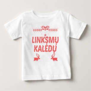 Linksmu Kaledu Lithuanian Merry Christmas Gift Baby T-Shirt