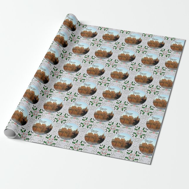 Linlithgow Palace – Royal Stewart/Stuart Christmas Wrapping Paper (Unrolled)