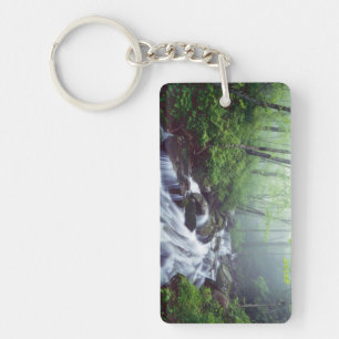 Linn Cove Creek cascading through foggy Key Ring