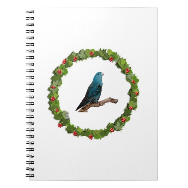 Linnie Christmas Wreath Spiral Notebook (Front)