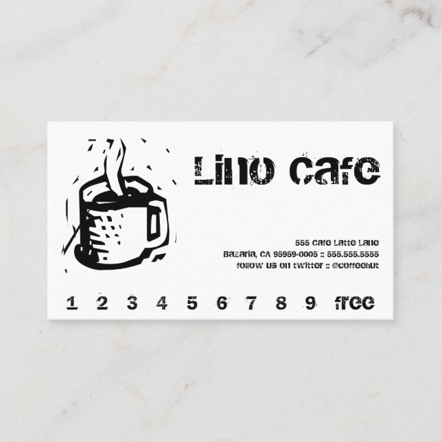 Lino Cafe Punch / Loyalty Card (Front)