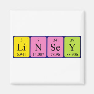 Linsey periodic table name magnet