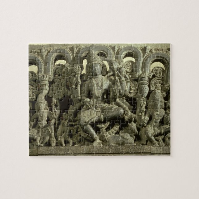 Lintel depicting The Trinity: Siva, Brahma and Vis Jigsaw Puzzle (Horizontal)