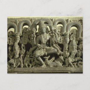 Lintel depicting The Trinity: Siva, Brahma and Vis Postcard