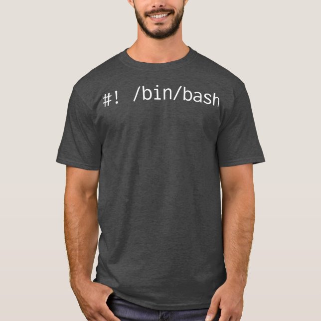 Linu Bash Computer ech echnology Geek T-Shirt (Front)