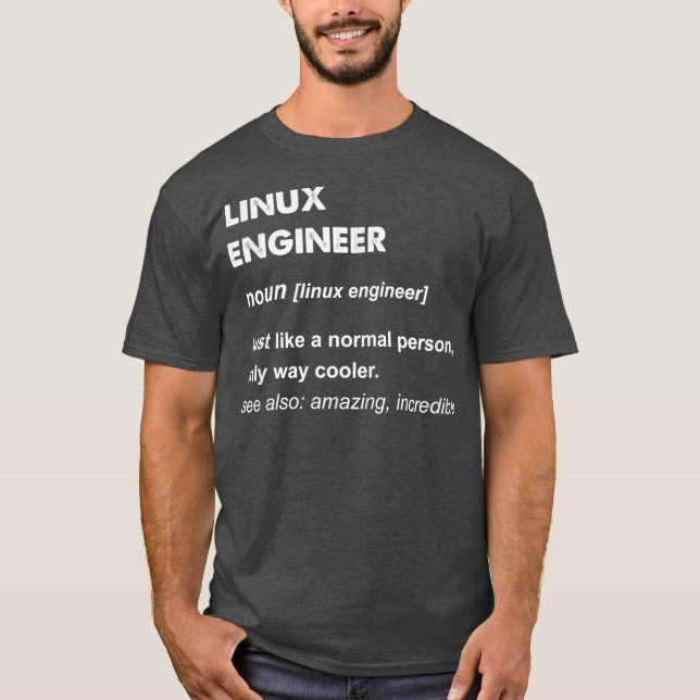 Linu Engineer Gift T-Shirt (Front)