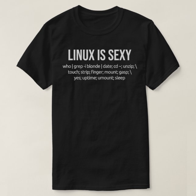 Linu is sey funny admin it system administrator qu T-Shirt (Design Front)
