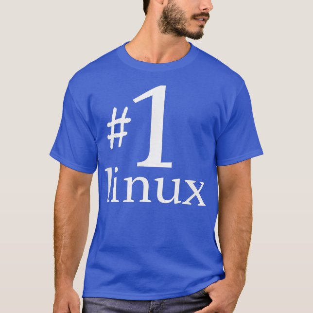 Linu lover tee Penguin Tu Number one Open Source (Front)