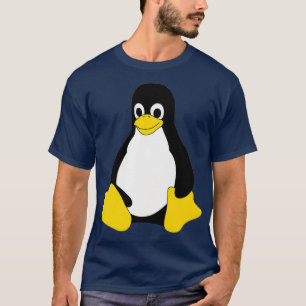 Linu Mascot Tu the Penguin Nerd Geek IT Person T-Shirt