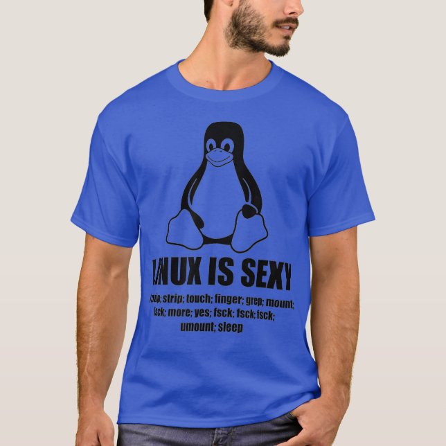 Linu Root SUDO Uni shell Sey fun gift T-Shirt (Front)