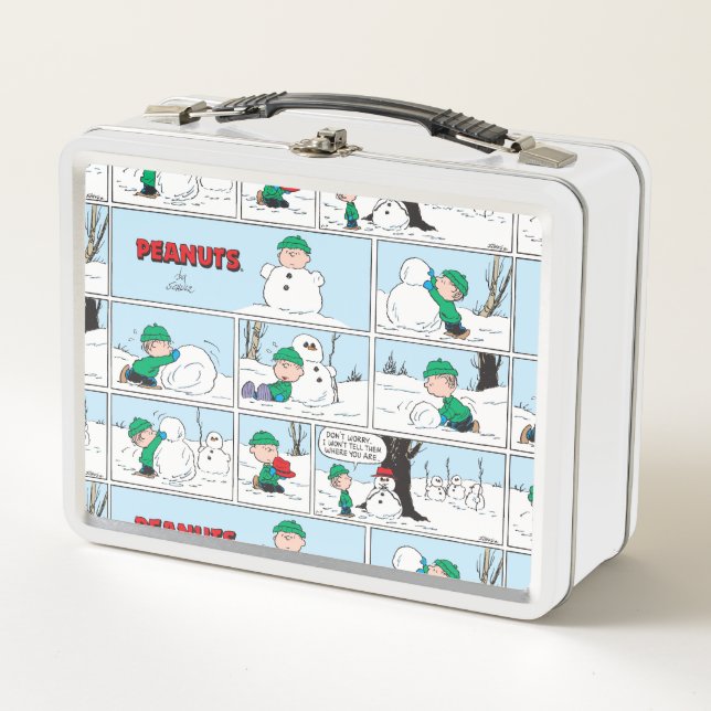 Linus Builds A Snowman Metal Lunch Box (Front)