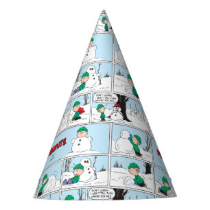 Linus Builds A Snowman Party Hat