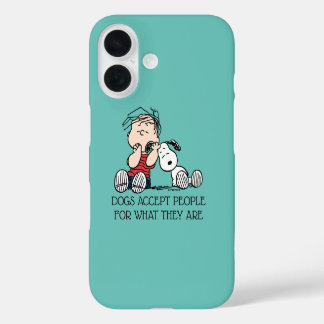 Linus Comforted With Snoopy's Ear iPhone 16 Case