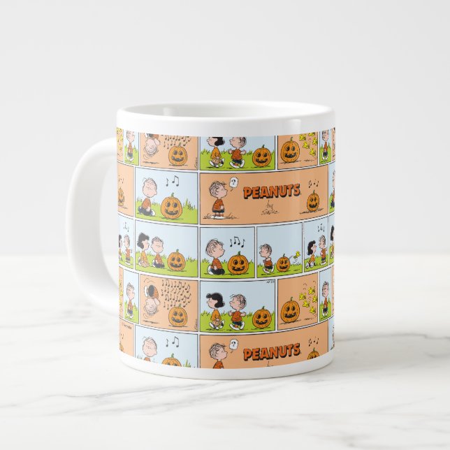 Linus & Lucy | Singing Jack-O-Lantern Large Coffee Mug (Front Left)