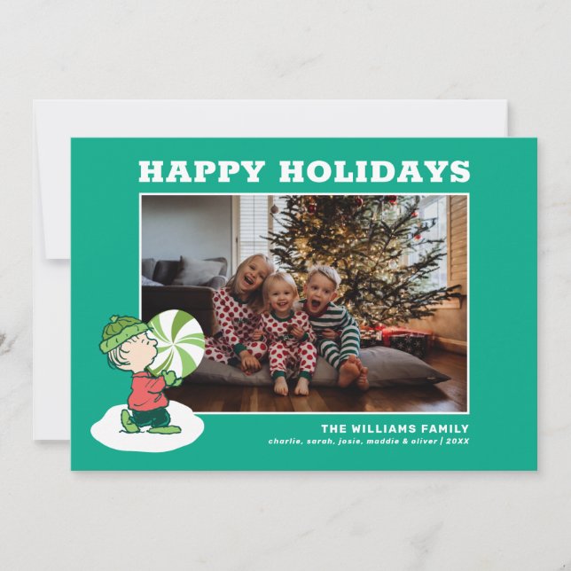 Linus Peppermint Candy Holiday Card (Front)