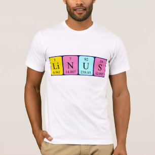Linus periodic table name shirt