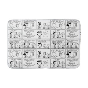 Linus Tells Lucy She's Crabby Bath Mat