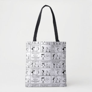 Linus Tells Lucy She's Crabby Tote Bag