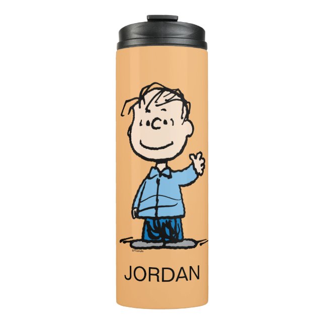 Linus Waving | Add Your Name Thermal Tumbler (Front)
