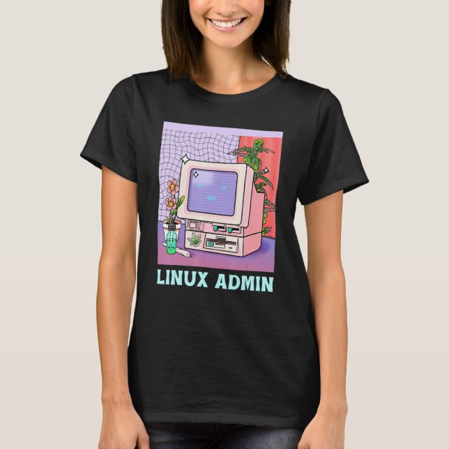 Linux Admin Linux Penguin  Linux Information Skill T-Shirt (Front)