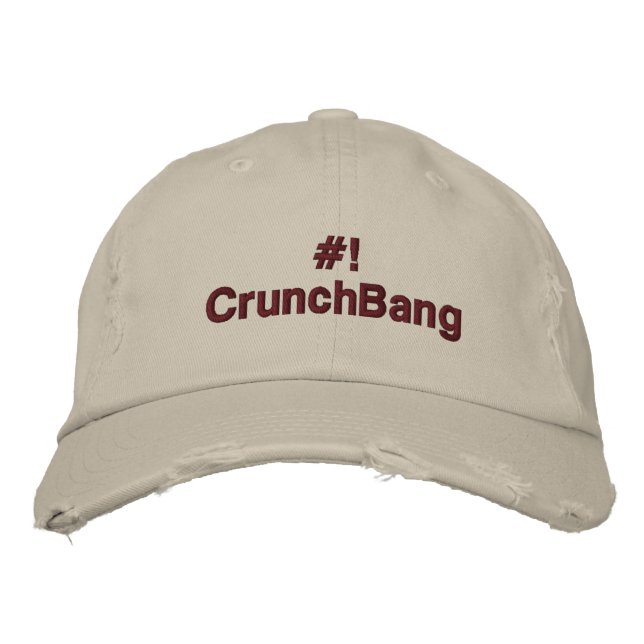 Linux - #!CrunchBang Embroidered Hat (Front)