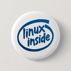 Linux Inside 6 Cm Round Badge