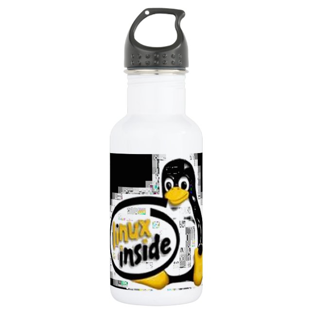 LINUX INSIDE Tux the Linux Penguin Logo 532 Ml Water Bottle (Front)