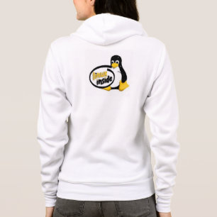 LINUX INSIDE Tux the Linux Penguin Logo Hoodie