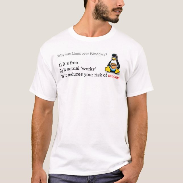 Linux is better than windows T-Shirt (Front)