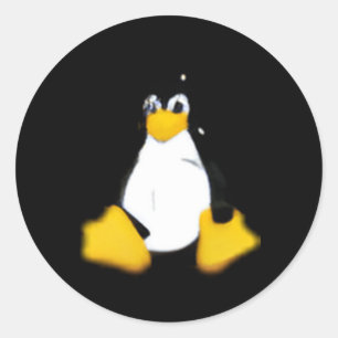 Linux Linux Grey Small Classic Round Sticker