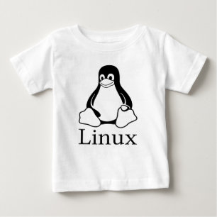 Linux Logo w/ Tux the Linux Penguin Baby T-Shirt