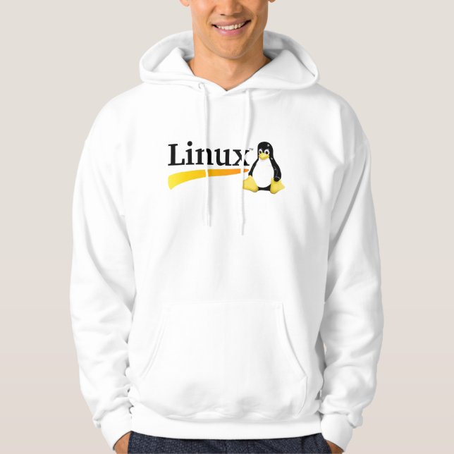 Linux Logo with Tux Products Hoodie (Front)