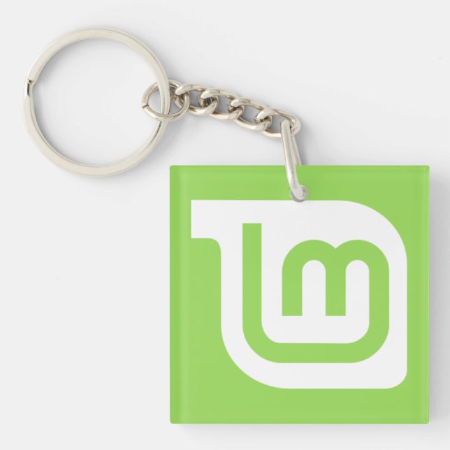 Linux Mint Square Key Chain (Front)