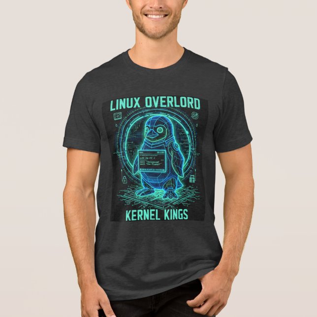 Linux overlord kernel kings T-Shirt Tri-Blend Shirt (Front)