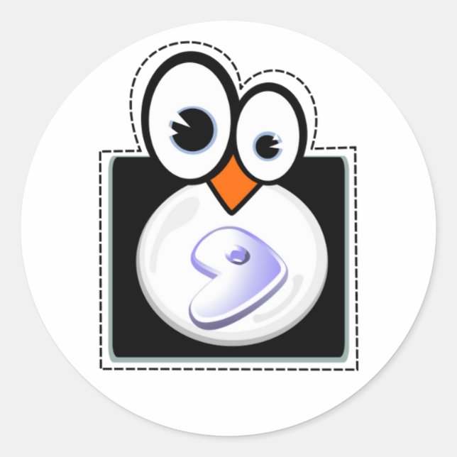 Linux Penquin Gentoo Sticker (Front)