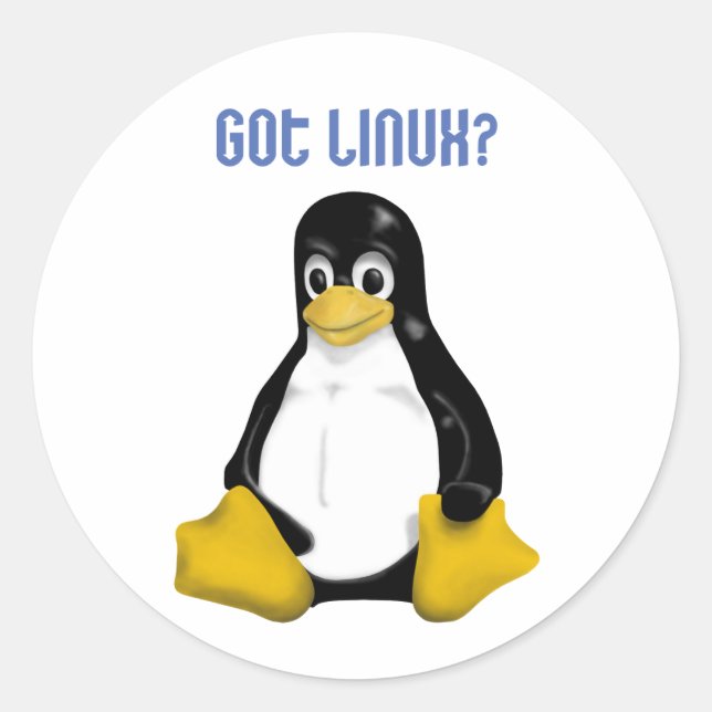 Linux Products & Designs! Classic Round Sticker (Front)