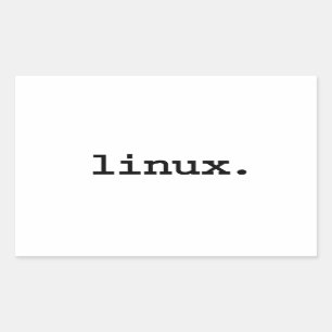 linux. rectangular sticker