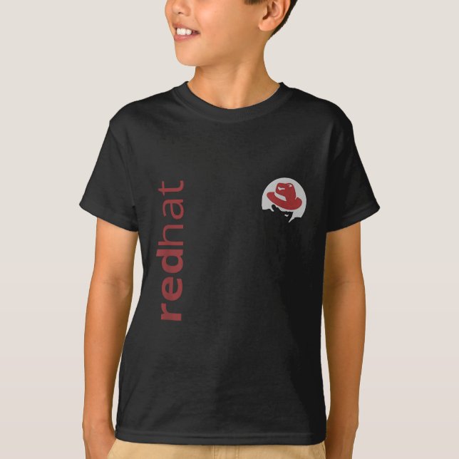 Linux Red Hat Fan Tee Tux Penguin Open Source Os L (Front)