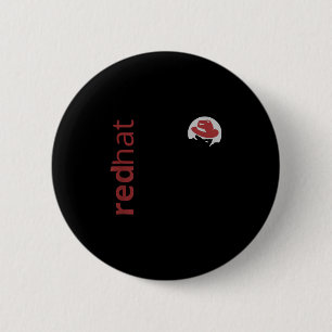 Linux Red Hat Fan Tee Tux Penguin Open Source Os L 6 Cm Round Badge